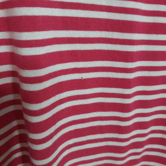 Andree By Unit Womens Sz Medium Red White Stripe Button Back Top - Picture 8 of 8